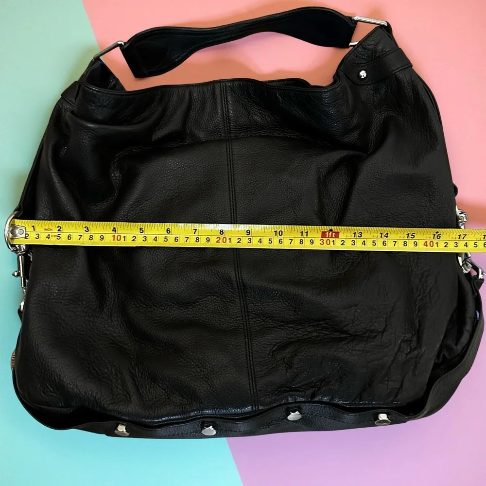 Rebecca Minkoff Black Leather Nikki Hobo bag purse - Picture 3 of 10